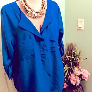XL MAURICES ROYAL BLUE BLOUSE